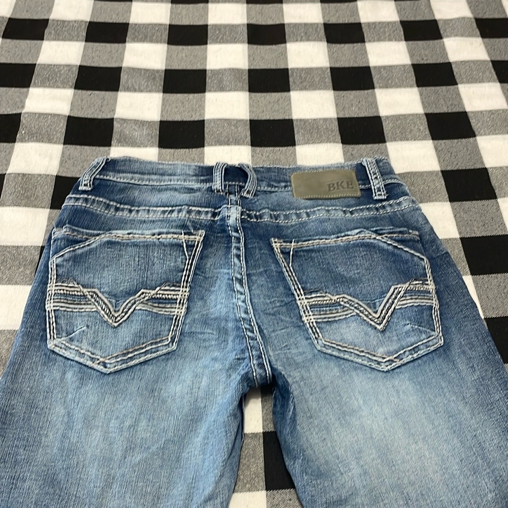 Buckle BKE Alec Straight Leg Jeans Men Size 29 x 31.5 Stretch Distressed Ripped
